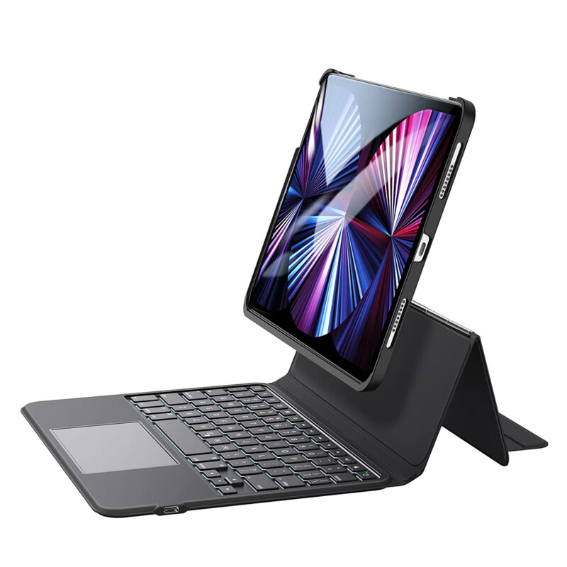 Husa cu tastatura iPad Air 5 (2022) ESR Ascend Keyboard, negru