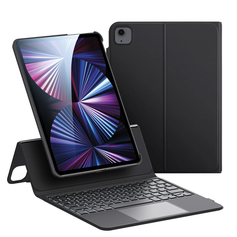 Husa cu tastatura iPad Air 5 (2022) ESR Ascend Keyboard, negru