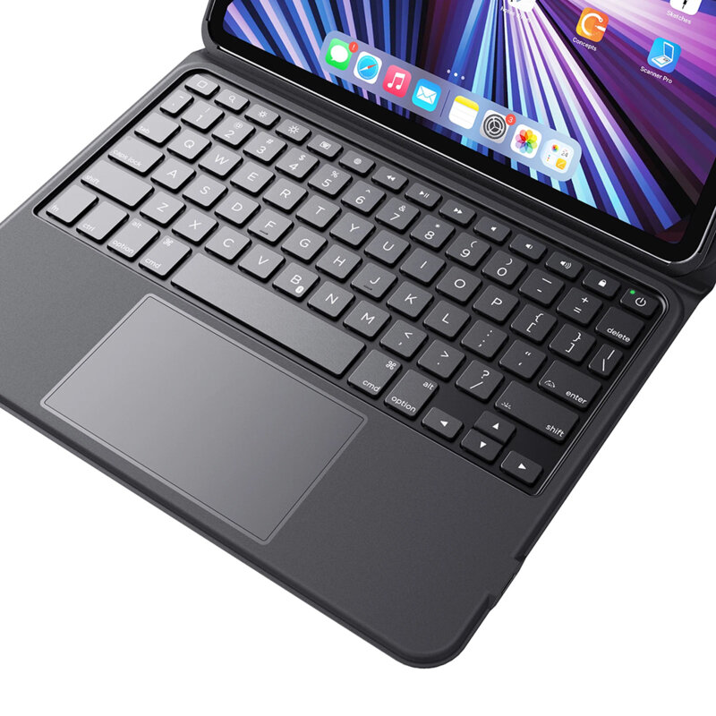 Husa cu tastatura iPad Air 5 (2022) ESR Ascend Keyboard, negru