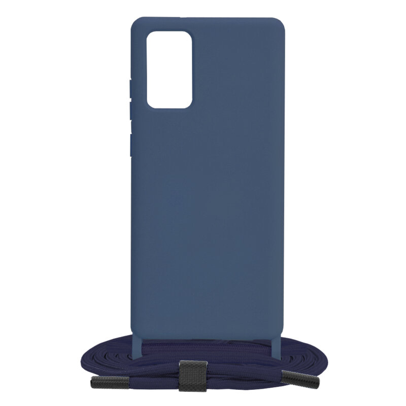 Husa cu snur Samsung Galaxy Note 20 5G Techsuit Crossbody Lanyard, albastru