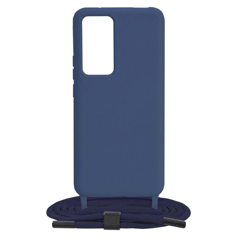 Husa cu snur Xiaomi 12T Pro Techsuit Crossbody Lanyard, albastru