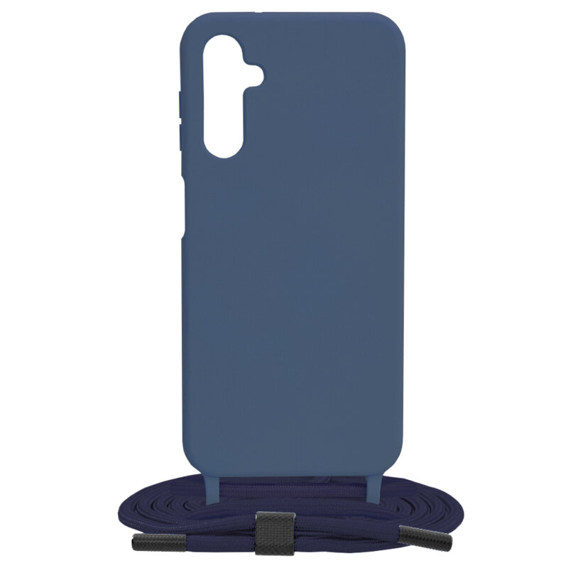Husa cu snur Samsung Galaxy A14 5G Techsuit Crossbody Lanyard, albastru