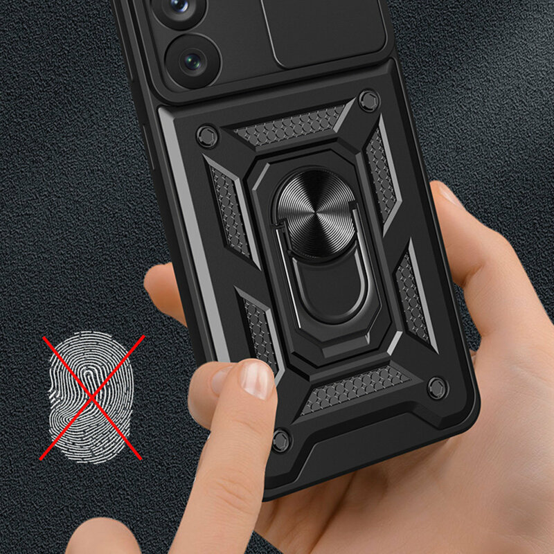 Husa Samsung Galaxy S22 5G protectie camera Techsuit CamShield Series, negru