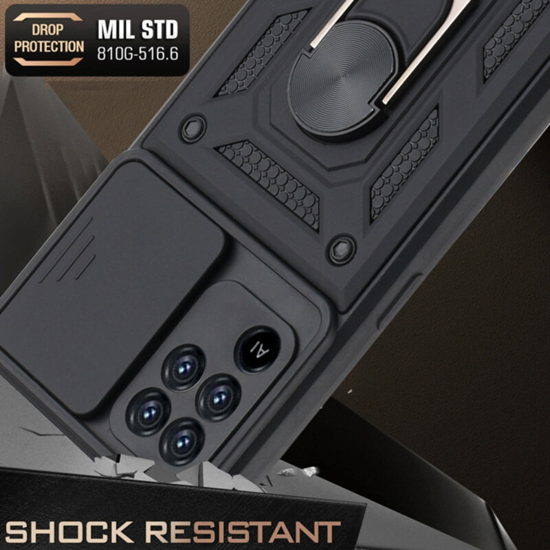 Husa Oppo Reno5 Lite protectie camera Techsuit CamShield Series, negru