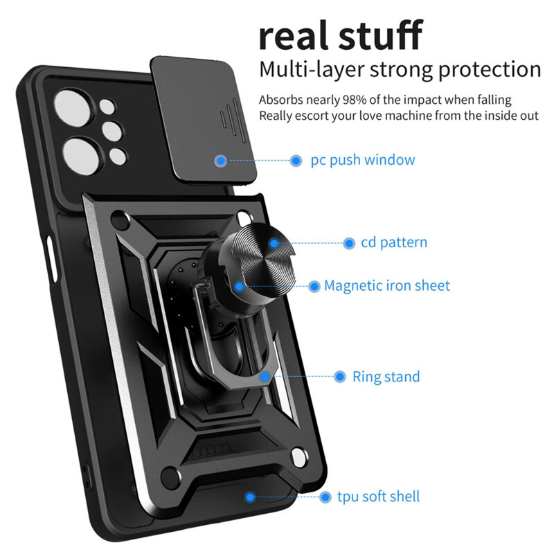 Husa Realme C31 protectie camera Techsuit CamShield Series, negru