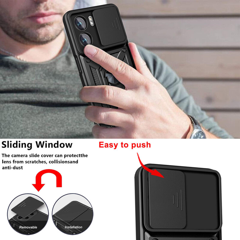 Husa OnePlus Nord N20 SE protectie camera Techsuit CamShield Series, negru