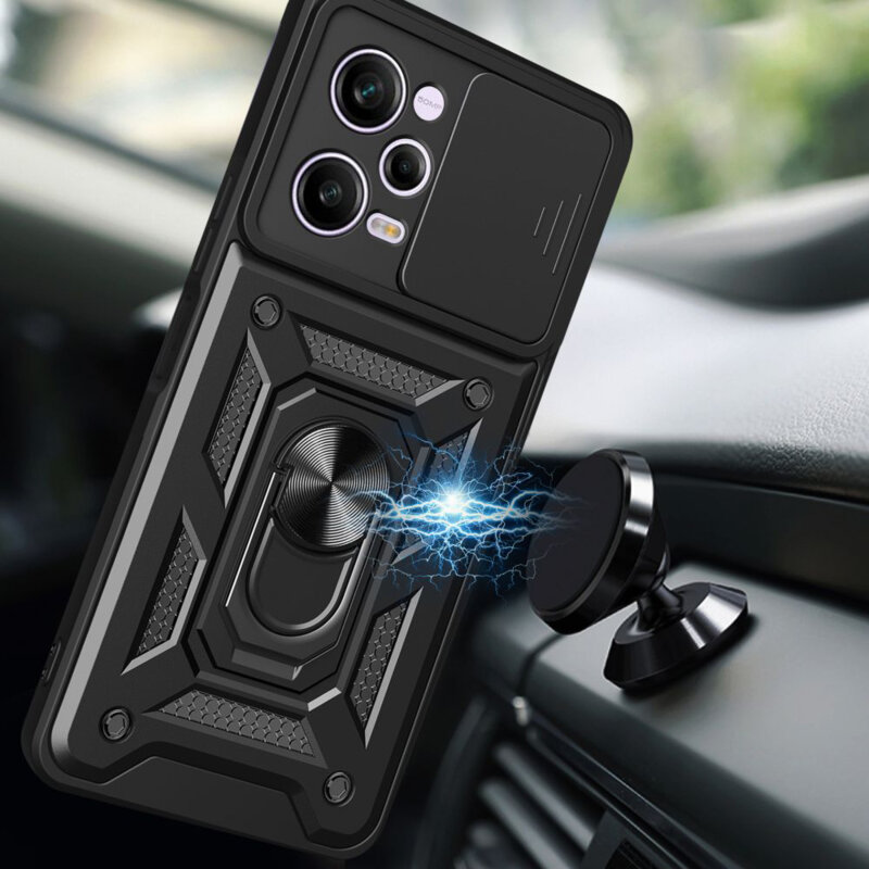Husa Xiaomi Redmi Note 12 Pro 5G protectie camera Techsuit CamShield Series, negru