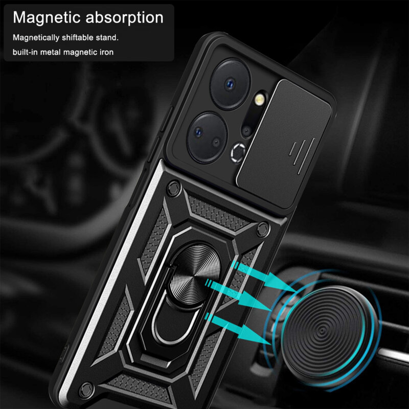 Husa Honor X7a protectie camera Techsuit CamShield Series, negru