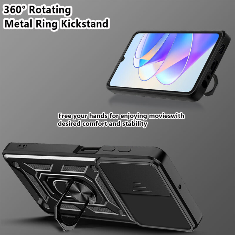 Husa Honor X7a protectie camera Techsuit CamShield Series, negru