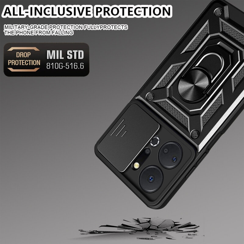 Husa Honor X7a protectie camera Techsuit CamShield Series, negru