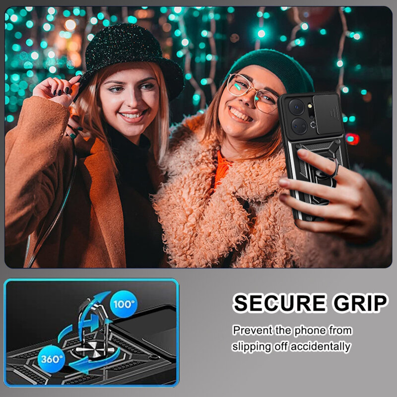 Husa Honor X7a protectie camera Techsuit CamShield Series, negru
