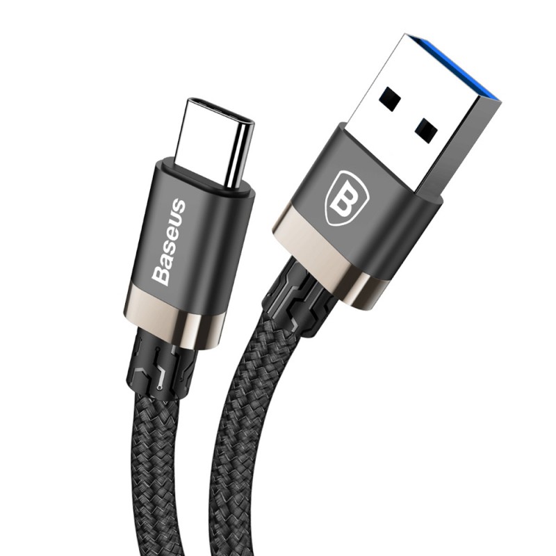 Cablu de date Baseus, USB la Type-C, 3A, 5Gbps, 1.5m, auriu, CATGB-A1V