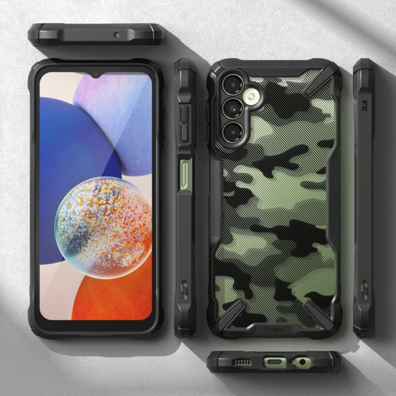 Husa Samsung Galaxy A14 5G Ringke Fusion X Design, camo black