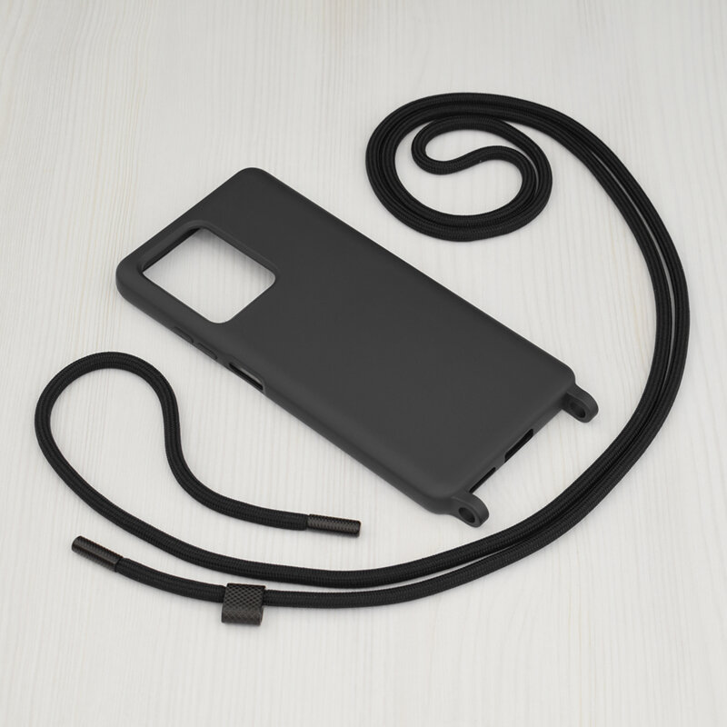 Husa cu snur Xiaomi Redmi Note 12 Pro+ Techsuit Crossbody Lanyard, negru