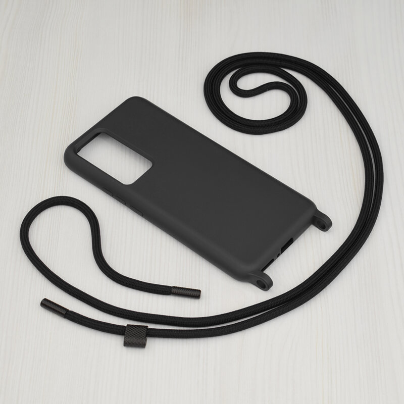 Husa cu snur Xiaomi 12T Techsuit Crossbody Lanyard, negru