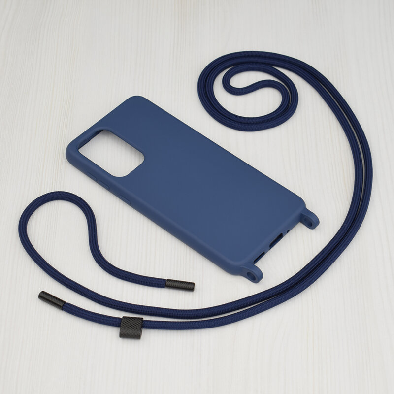 Husa cu snur Samsung Galaxy A33 5G Techsuit Crossbody Lanyard, albastru