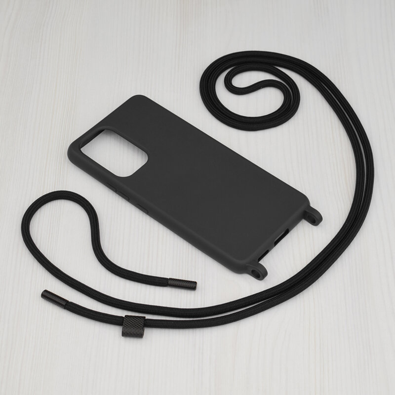 Husa cu snur Samsung Galaxy A53 5G Techsuit Crossbody Lanyard, negru