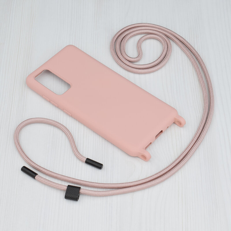 Husa cu snur Samsung Galaxy S20 FE Techsuit Crossbody Lanyard, roz