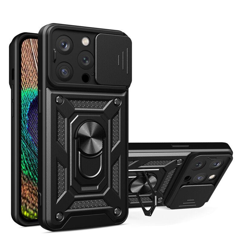 Husa iPhone 14 Pro Max protectie camera Techsuit CamShield Series, negru