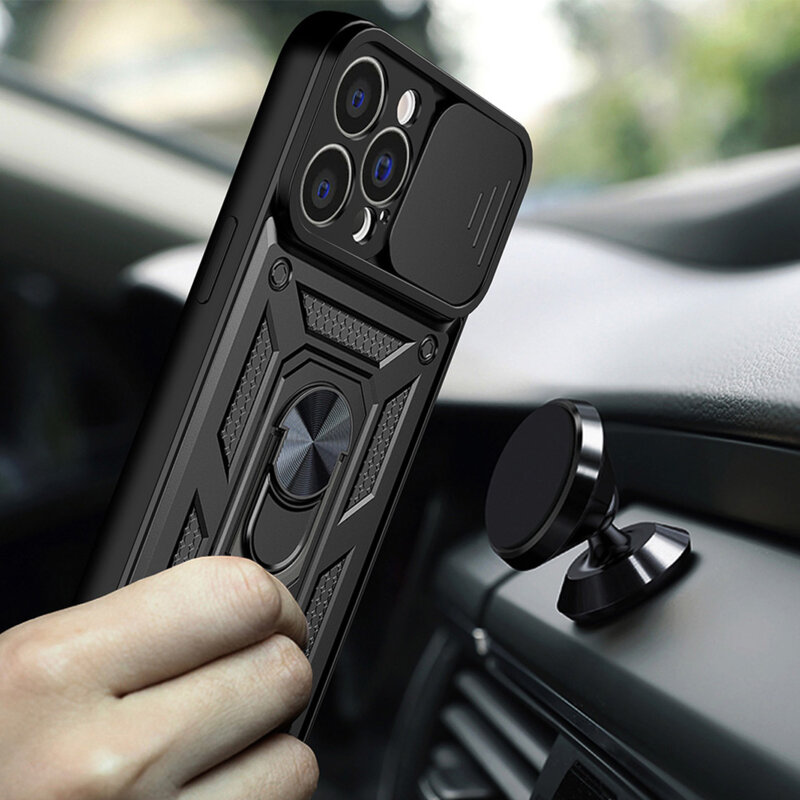 Husa iPhone 13 Pro Max protectie camera Techsuit CamShield Series, negru