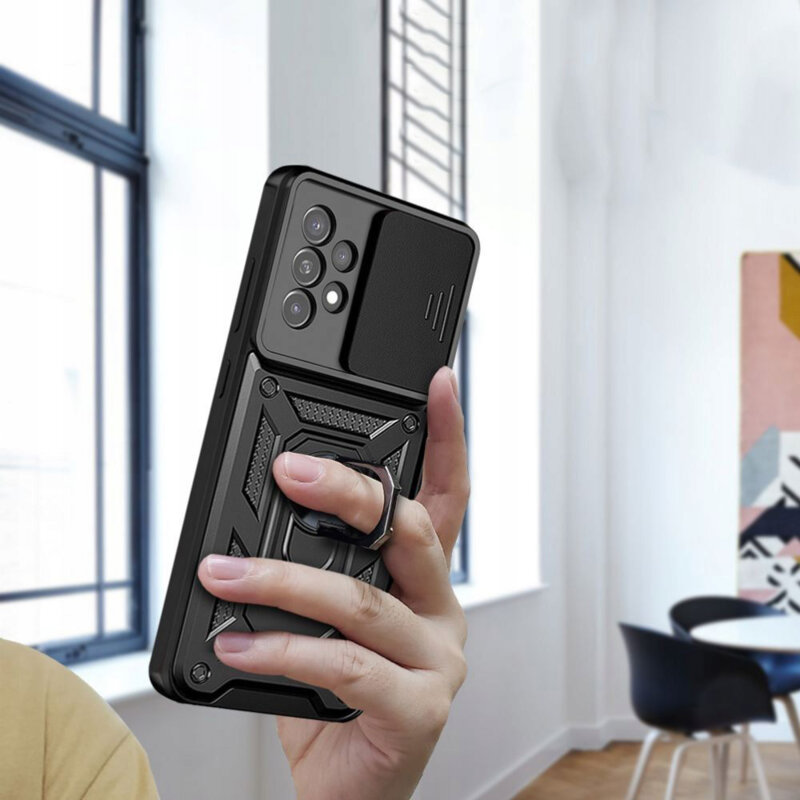 Husa Samsung Galaxy A23 protectie camera Techsuit CamShield Series, negru