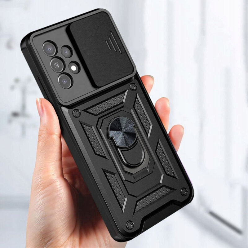 Husa Samsung Galaxy A23 protectie camera Techsuit CamShield Series, negru