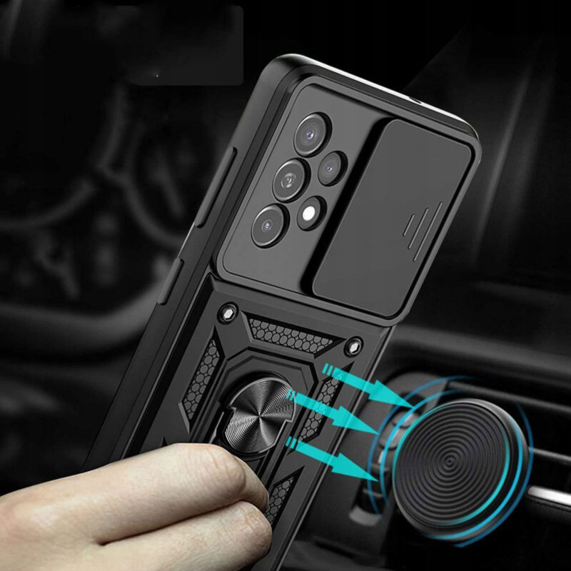 Husa Samsung Galaxy A23 protectie camera Techsuit CamShield Series, negru