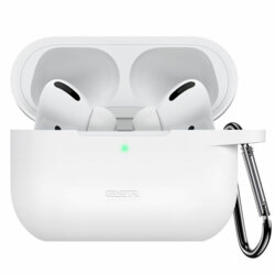 Husa Apple Airpods Pro 2 ESR Bounce, holder metalic, alb