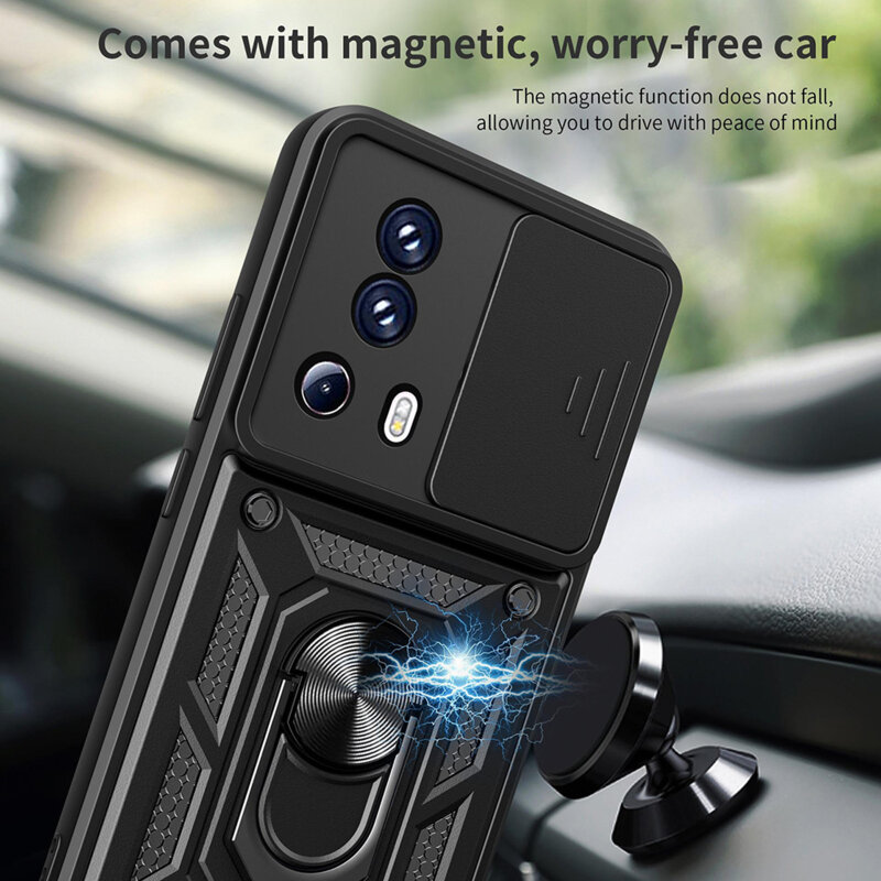 Husa Xiaomi 13 Lite protectie camera Techsuit CamShield Series, negru