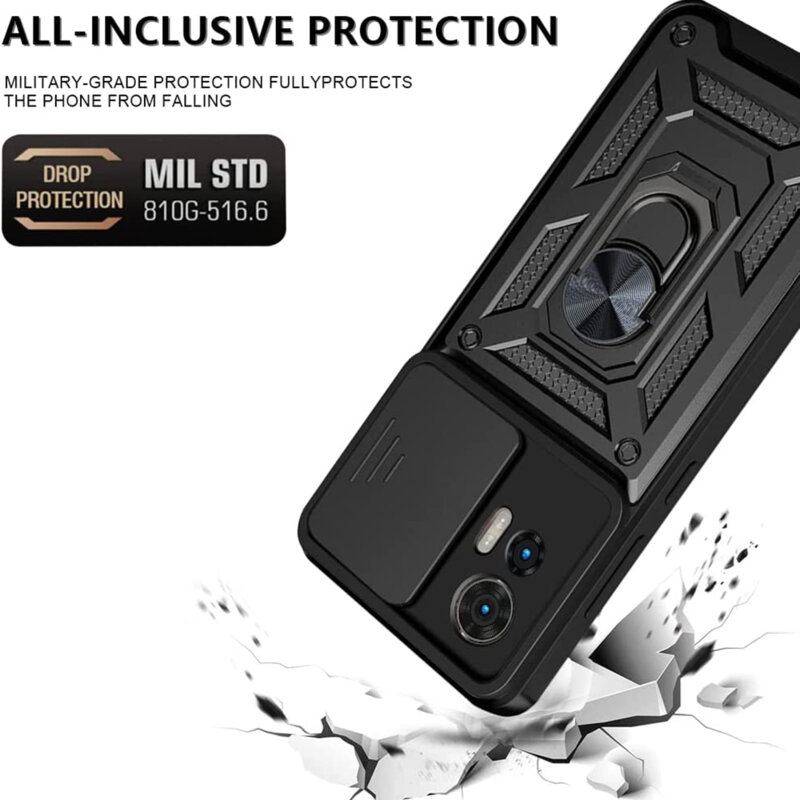 Husa Motorola Edge 30 Neo protectie camera Techsuit CamShield Series, negru