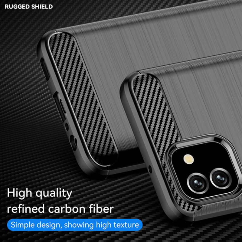 Husa Samsung Galaxy A04e Techsuit Carbon Silicone, negru