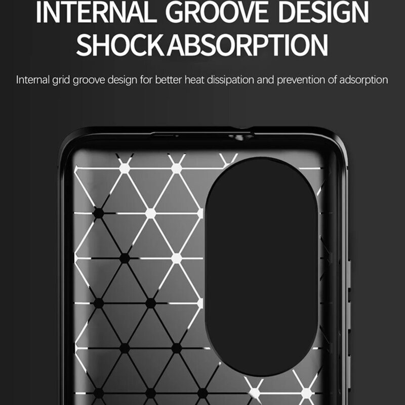 Husa Oppo A58 5G Techsuit Carbon Silicone, negru