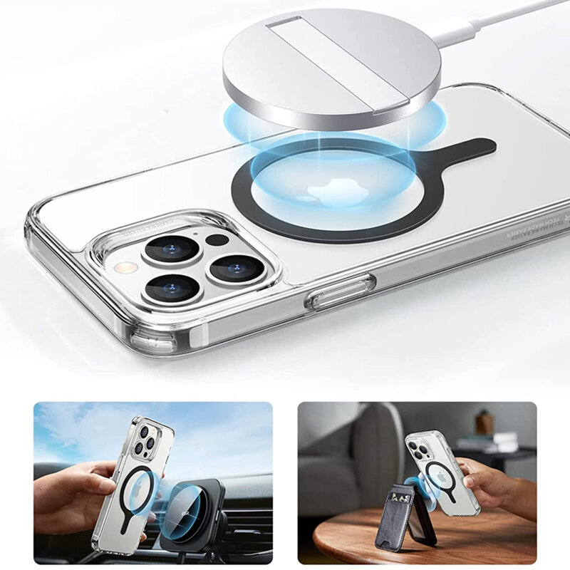 [Pachet 2x] Adaptor incarcare wireless pentru MagSafe ESR HaloLock, negru