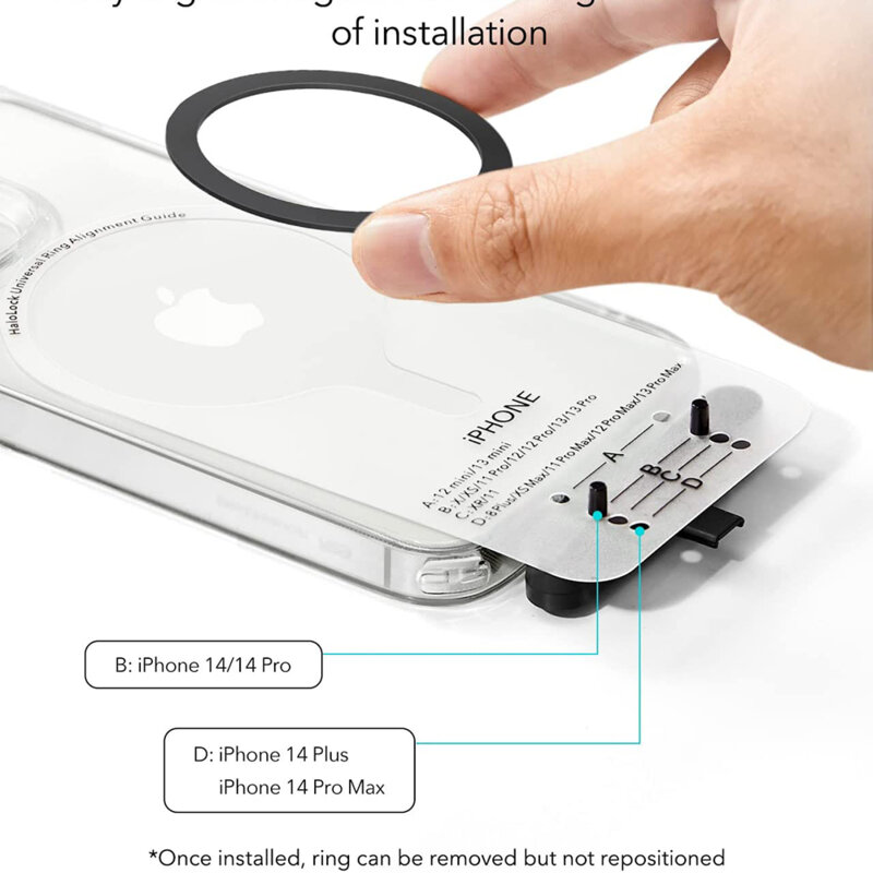 [Pachet 2x] Adaptor incarcare wireless pentru MagSafe ESR HaloLock, negru