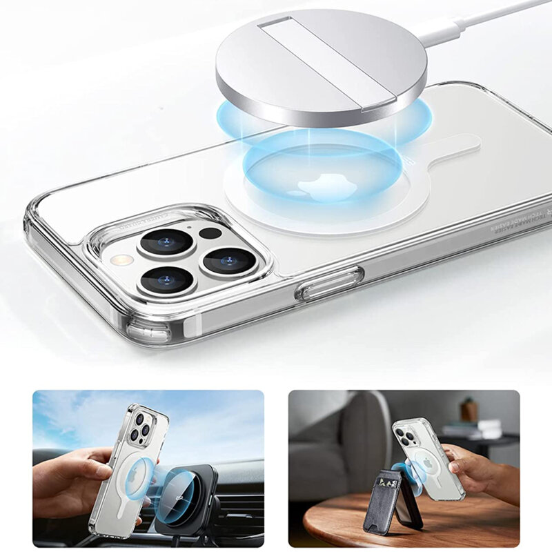 [Pachet 2x] Adaptor incarcare wireless MagSafe ESR HaloLock, alb