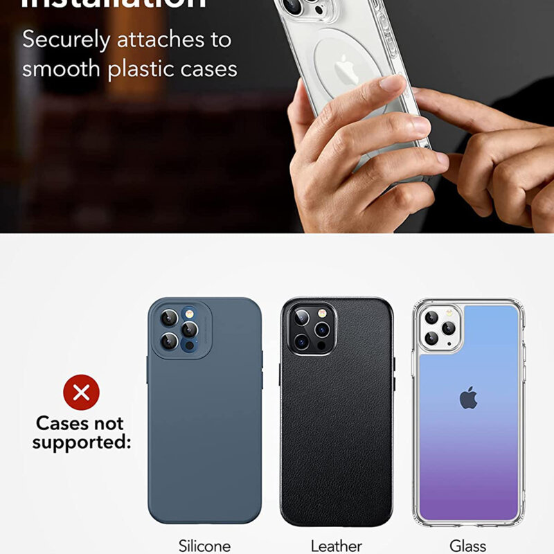 [Pachet 2x] Adaptor incarcare wireless MagSafe ESR HaloLock, alb