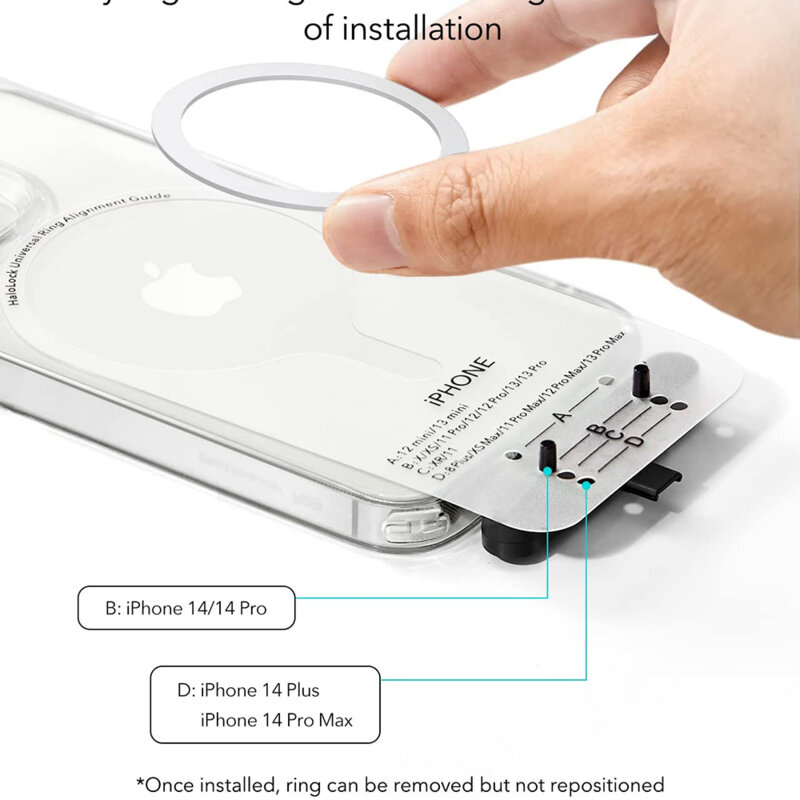 [Pachet 2x] Adaptor incarcare wireless MagSafe ESR HaloLock, alb