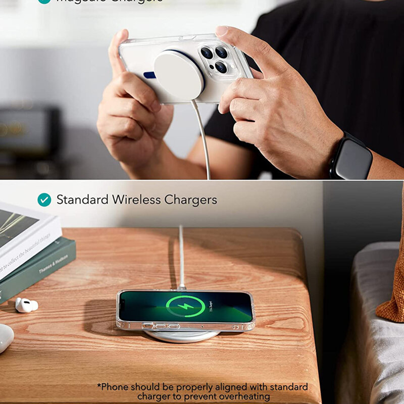 [Pachet 2x] Adaptor incarcare wireless MagSafe ESR HaloLock, albastru