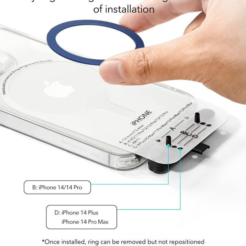 [Pachet 2x] Adaptor incarcare wireless MagSafe ESR HaloLock, albastru