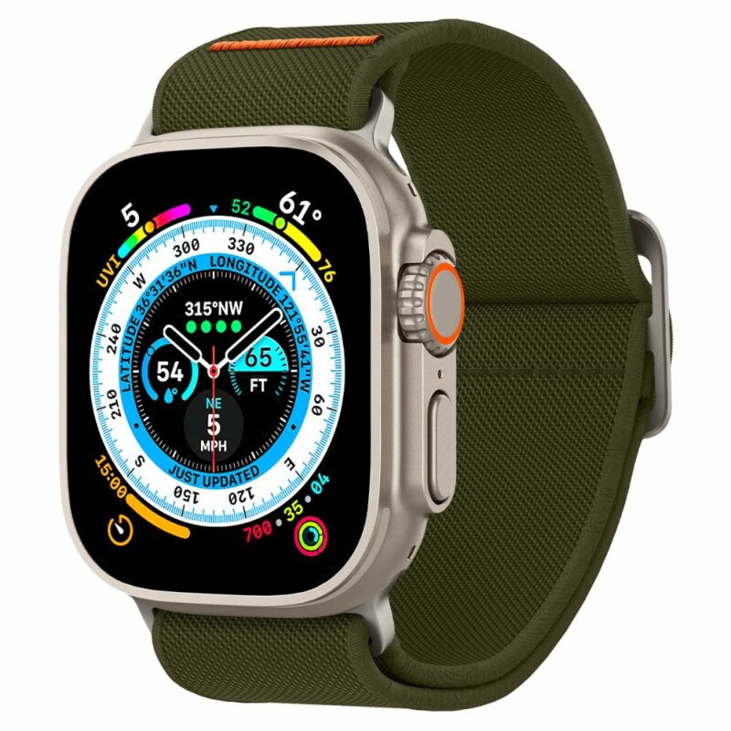 Curea Apple Watch SE 2 44mm Spigen Fit Lite Ultra, kaki