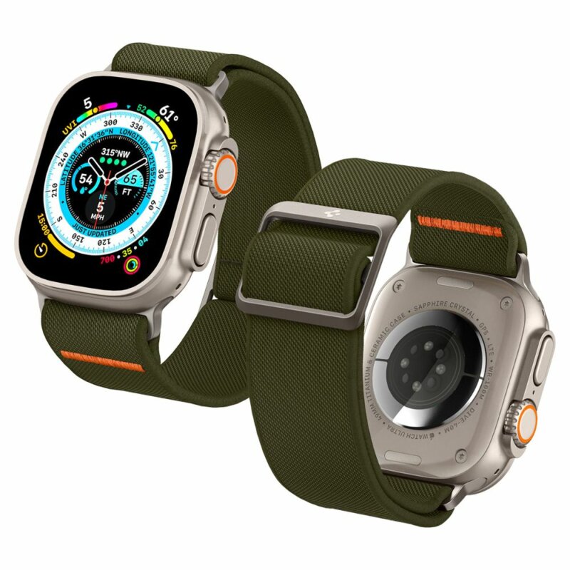 Curea Apple Watch Ultra Spigen Fit Lite Ultra, kaki