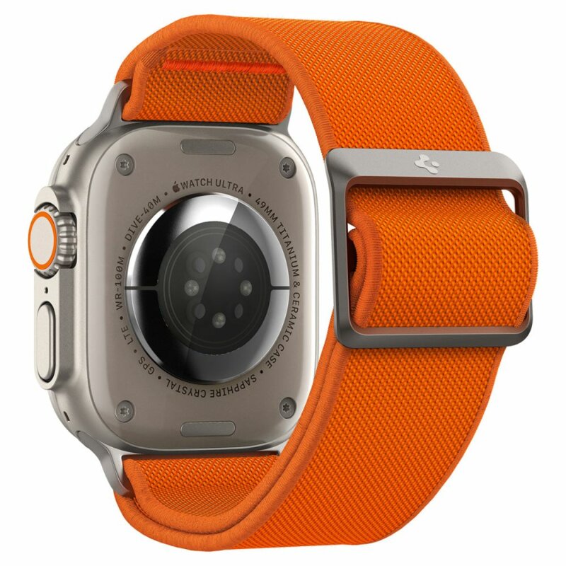 Curea Apple Watch 4 44mm Spigen Fit Lite Ultra, portocaliu