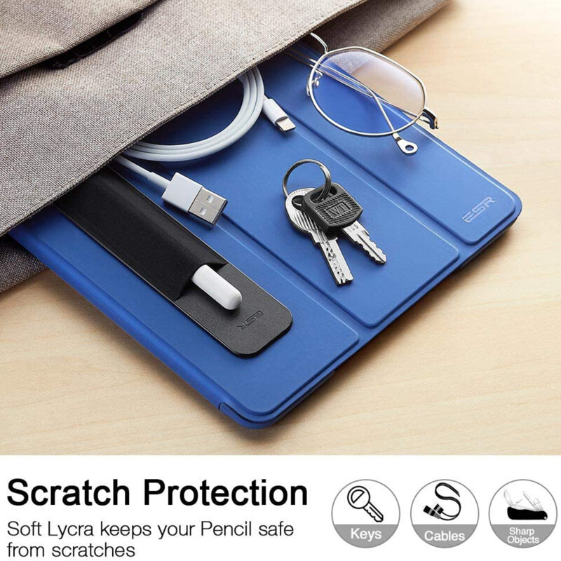 Husa stylus Apple pencil 1st & 2nd gen tip suport ESR, negru