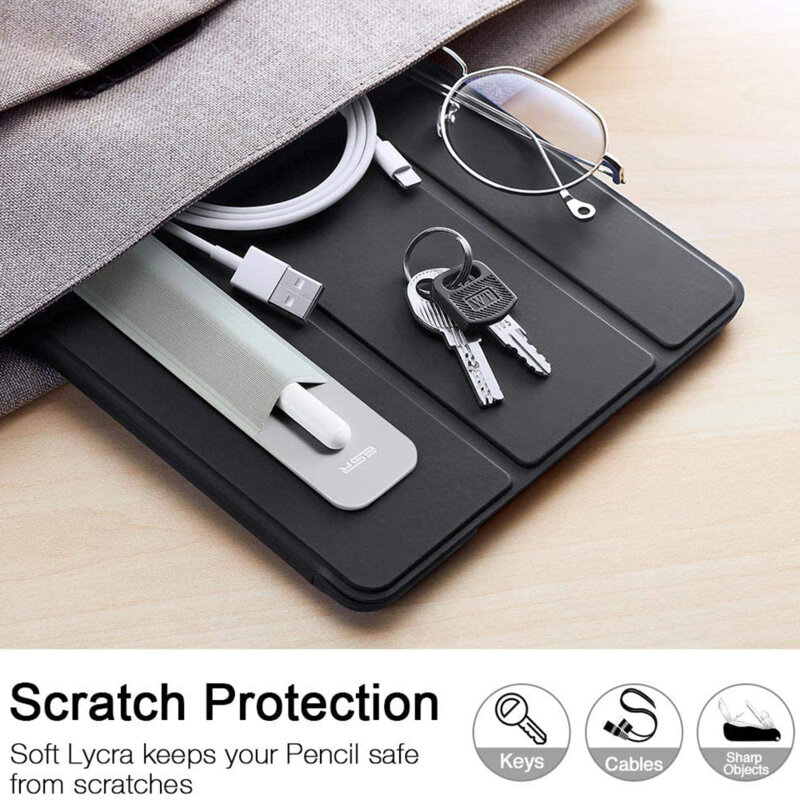 Husa stylus Apple pencil 1st & 2nd gen tip suport ESR, gri