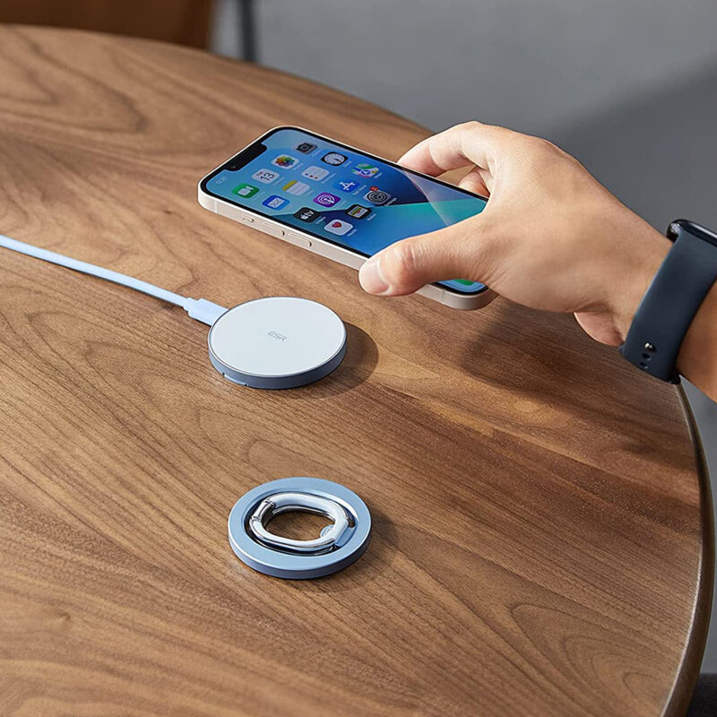 Suport inel iPhone MagSafe ESR HaloLock Ring Stand, bleu