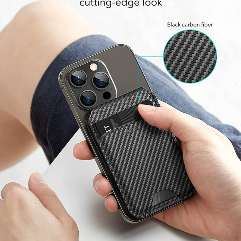 Portofel MagSafe pentru telefon, suport birou ESR HaloLock, negru