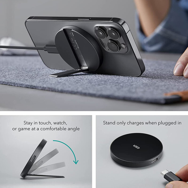 Incarcator wireless MagSafe cu stand ESR HaloLock, 15W, negru