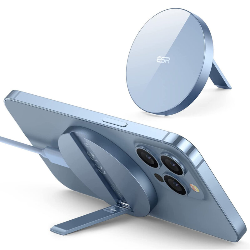 Incarcator wireless MagSafe cu stand ESR HaloLock, bleu