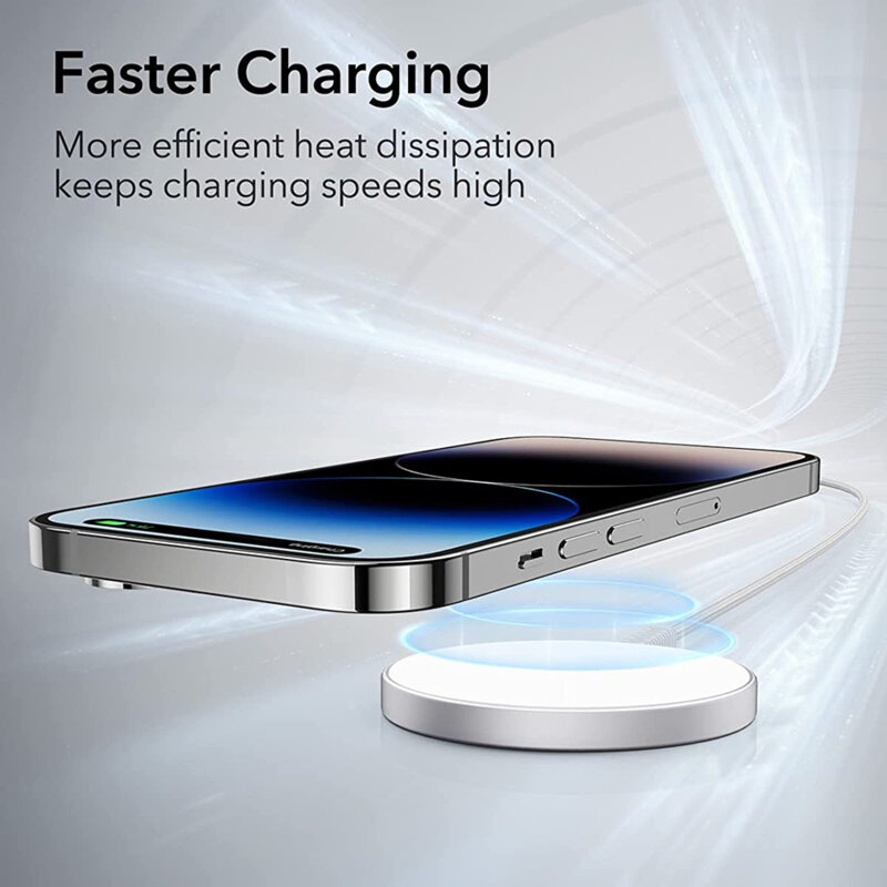 Incarcator MagSafe wireless iPhone ESR HaloLock, argintiu