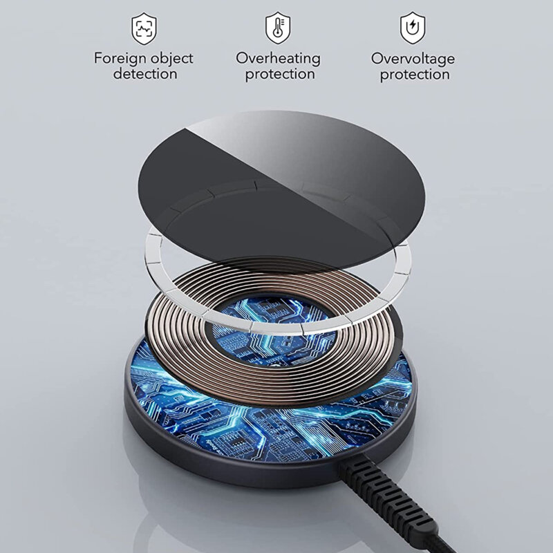 Incarcator MagSafe wireless iPhone ESR HaloLock, negru